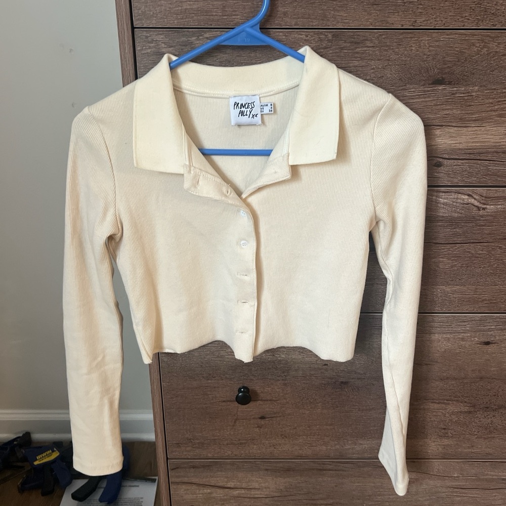 Mossimo Supply Co Cream Button-Up Cardigan